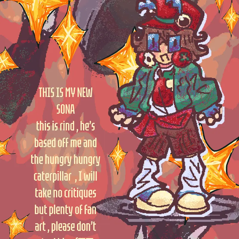 MY NEW SONA , YIPPEE !!!🍎🐛 by @TuMMY_HuRTS