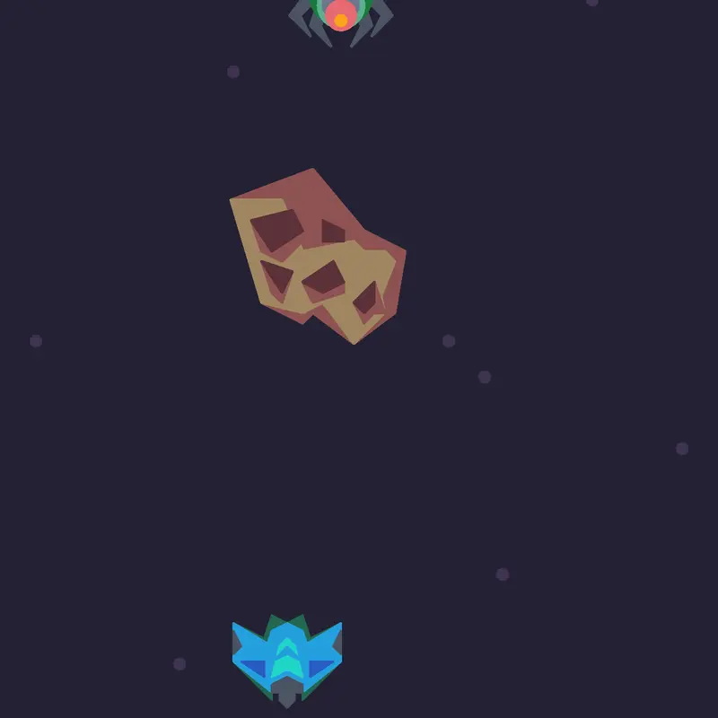 Space shooter game by @king_slime14n2