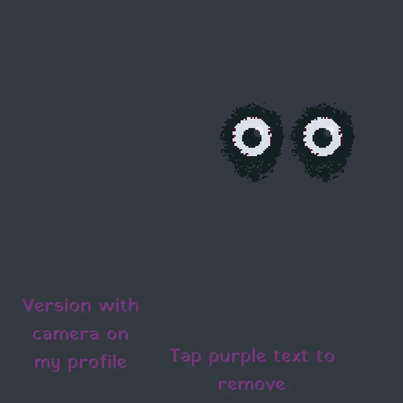 Creepy face filter no camera by @jamthegreat