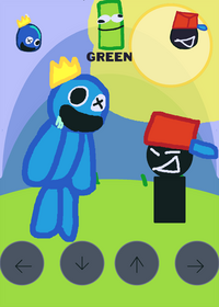 Fnf rainbow friends blue and green