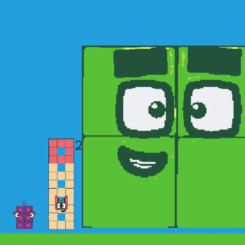 Perfect numberblocks algodoo by @WilliandasilvaGuimar