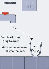 Fill the cup with the water.