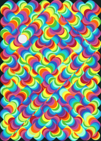 Colorfully bouncing ball