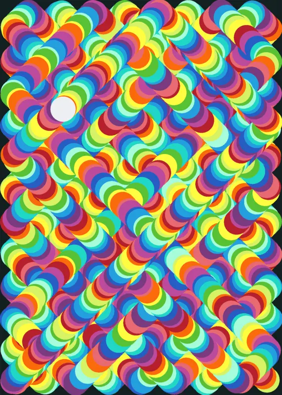 Colorfully bouncing ball by @Tomilock