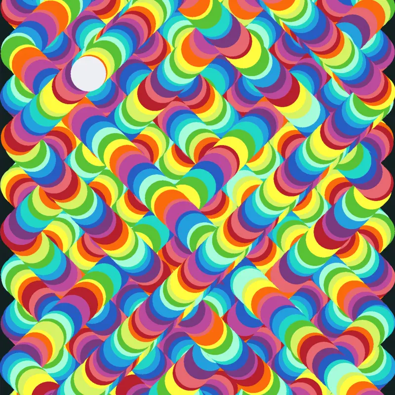 Colorfully bouncing ball by @Tomilock