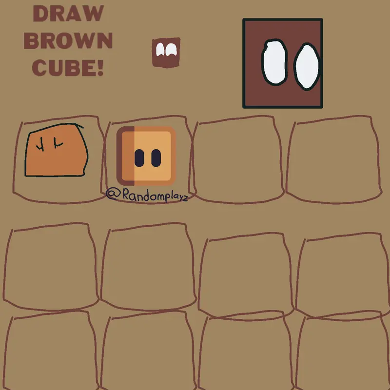 Draw brown cube by @RandomPlayz