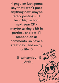 tysm guys fo the support , i wove y'all ^^...