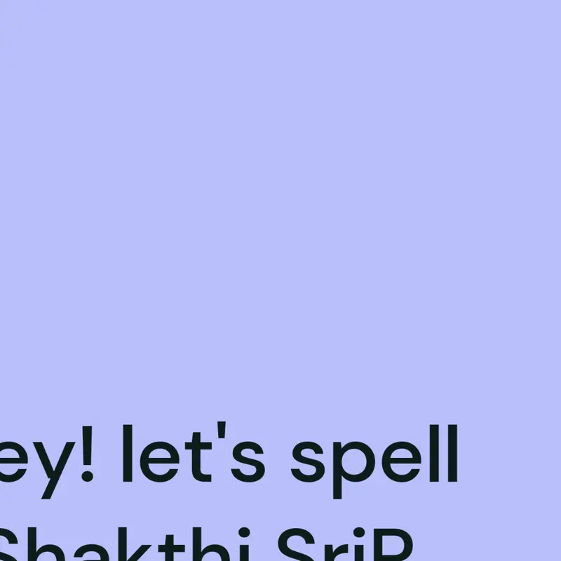 Game by @ShakthiSriP