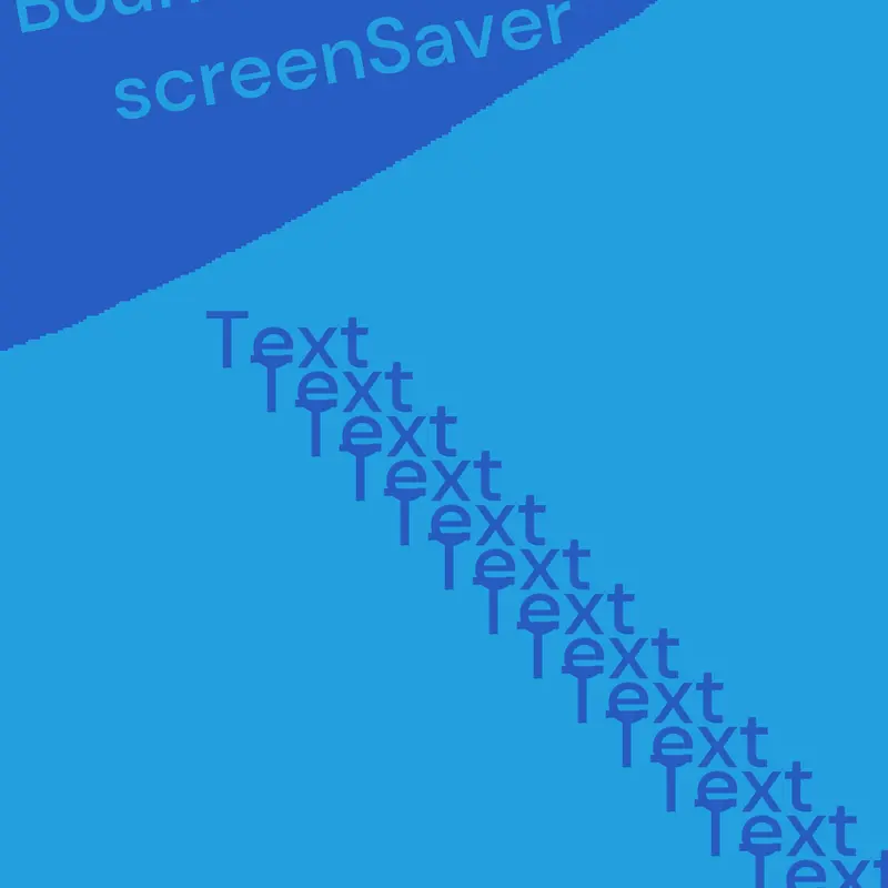 Bounceing text screensaver by @luke609453