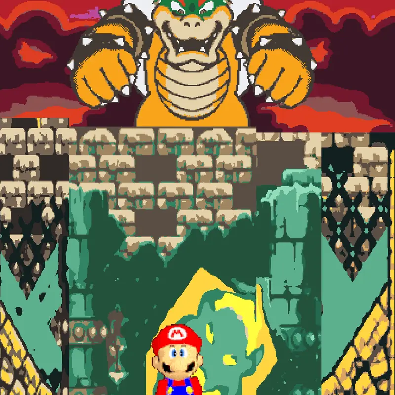 Mario vs Bowser by @olaoaosos
