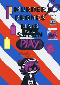 Murder Drones hair salon/Peluquería de...