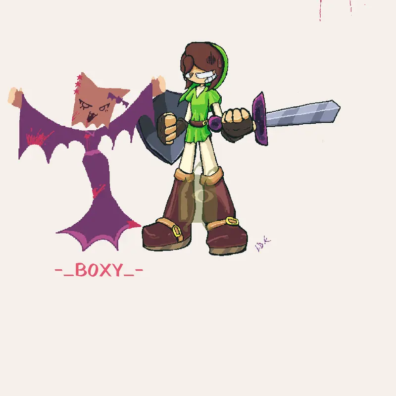 Emmerald as link,lol by @la-dimension-esmeralda