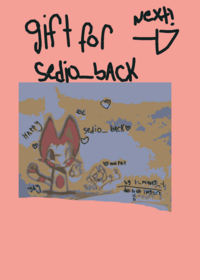 Irl drawing of sedio_back and sticker too!!!