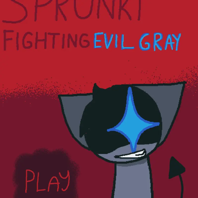 sprunki fighting evil gray by @ilovewend2