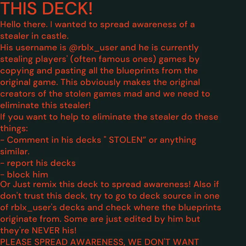 STEALER AWARENESS by @YourLocalRobloxian