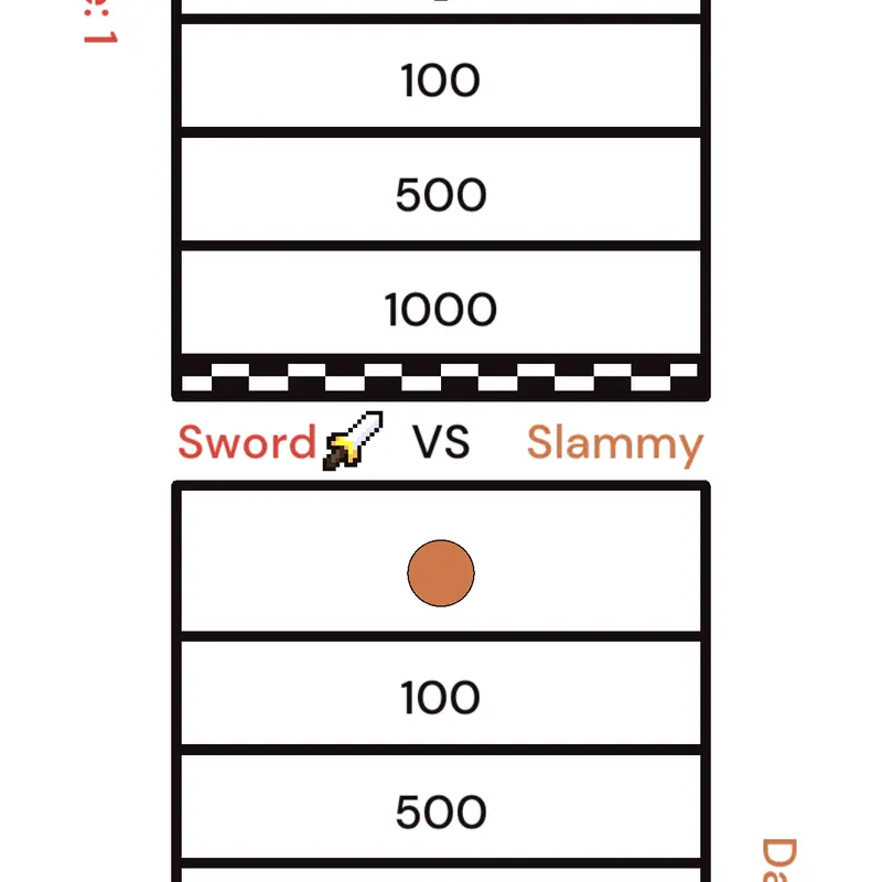 Sword⚔️ vs Slammy by @DoodleGal