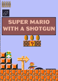 Super Mario with a shotgun