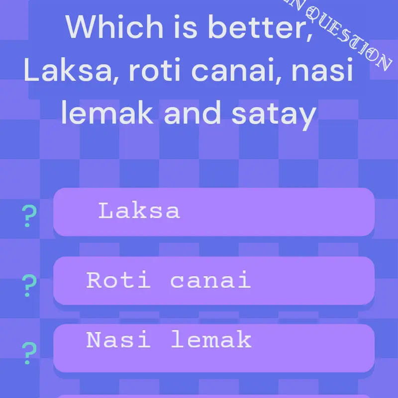 Malaysian question #polkit by @ChaosCrafter