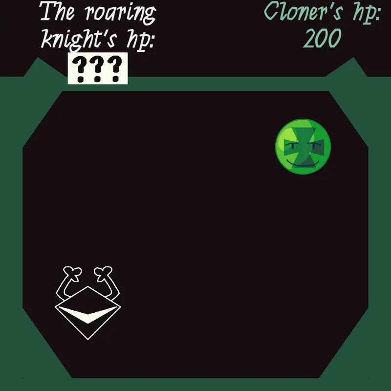 The roaring knight vs buffed cloner by @fries_bfdi