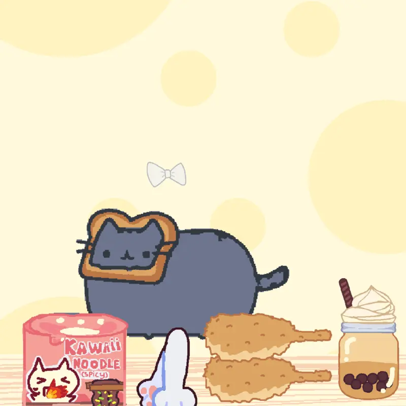#asmr#cute#mukbang#cutedeck#pusheen#cat by @pusheenloverikra