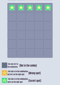 Color combination guess mini game