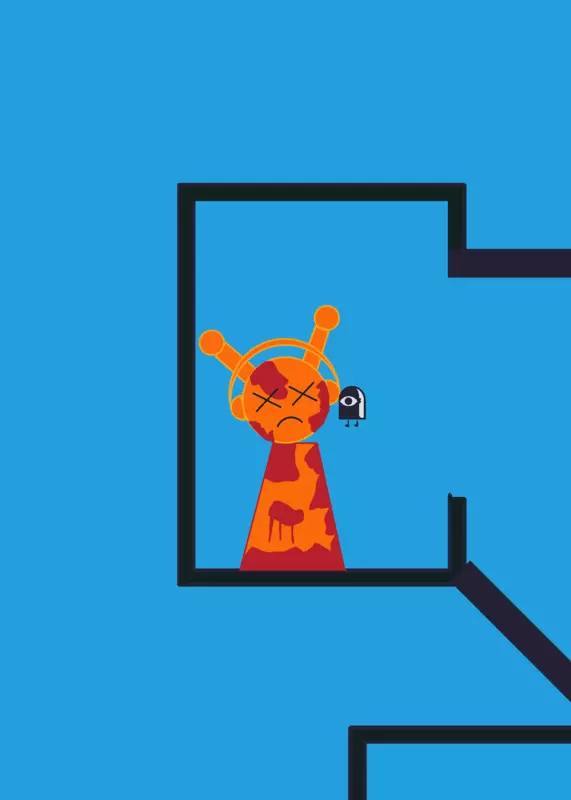 An invisible character pushed him of by @Maxilinus