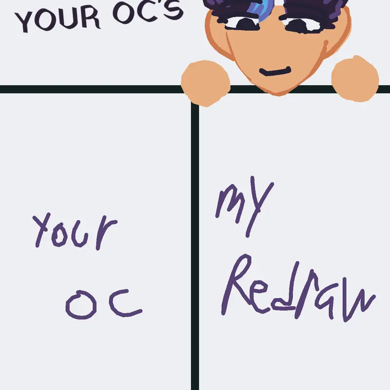 redrawing your ocs by @tiny_apple