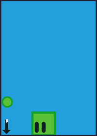 Green cube try to break arrow part 2