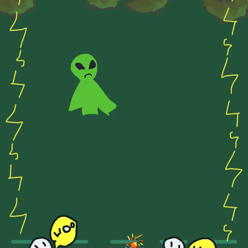 alien bombing by @treces