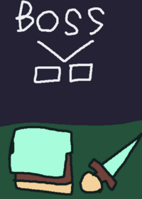 The boss fight is in Minecraft.