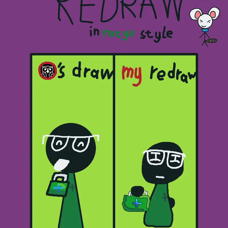 Redrawed @Extra_dummy-official by @Superhomyakish_official