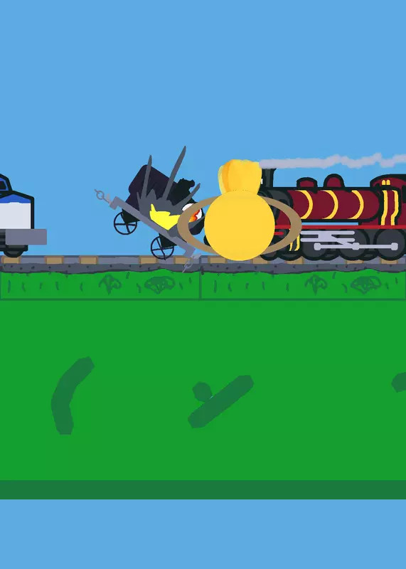 Train crash by @F40PHStudioYT
