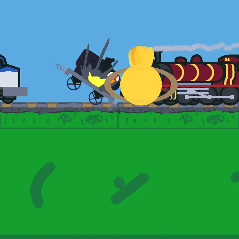Train crash by @F40PHStudioYT