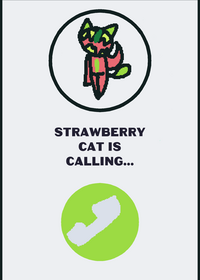CALL GAME STRAWBERRY CAT REACT PLS?!