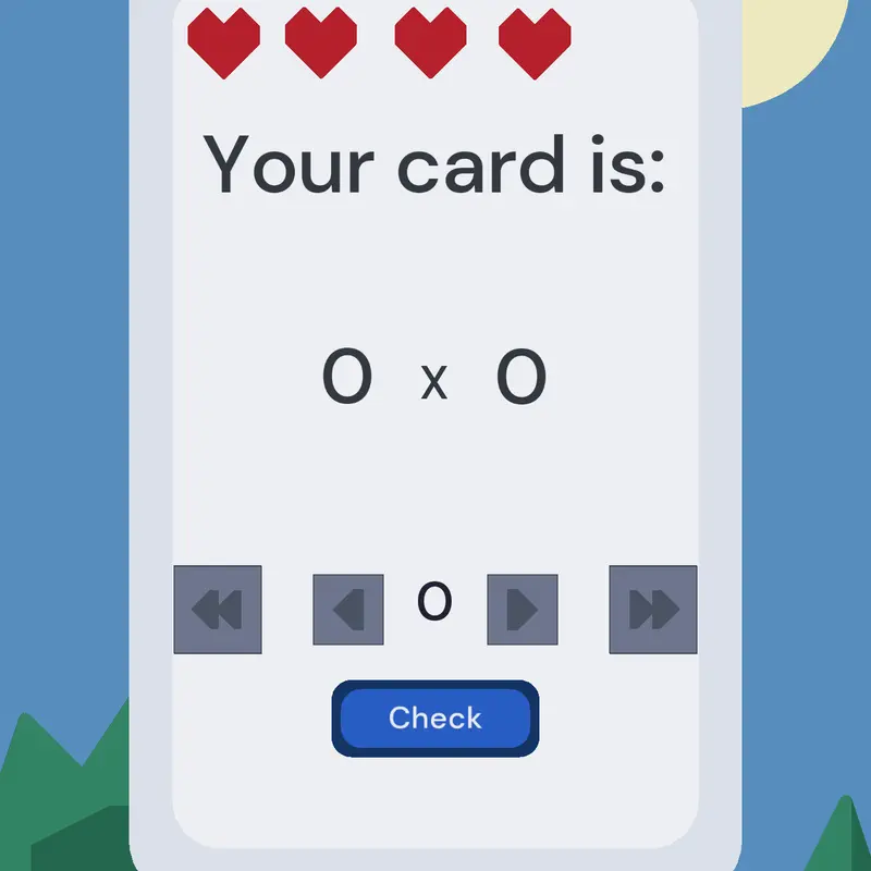 Math multiplication cards by @sugareternal