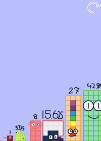Numberblocks vs acid but by ^3