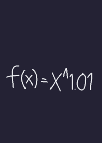 f(x)=x^1.01 : a function with a slow start...