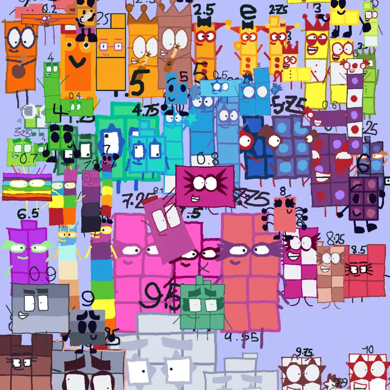 Numberblocksband by @Pingupingu