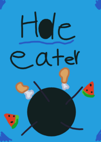 You play as a hole and eat food to get b