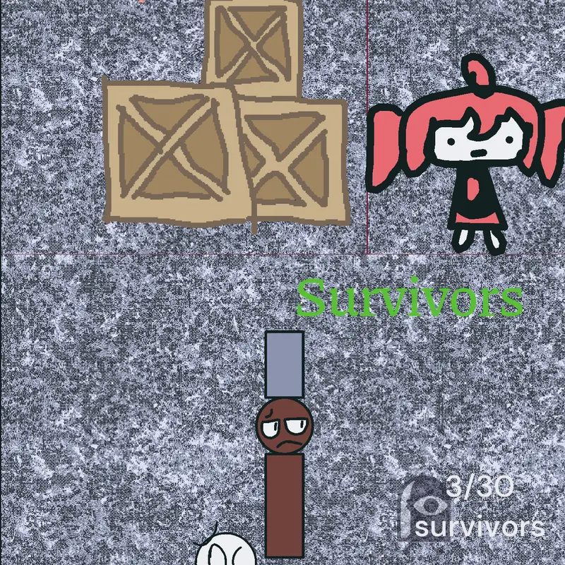 Survivors and monster collab by @Ayiel_fareel