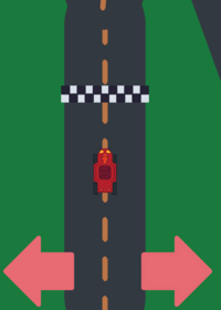 I made a difficult racetrack game with a...