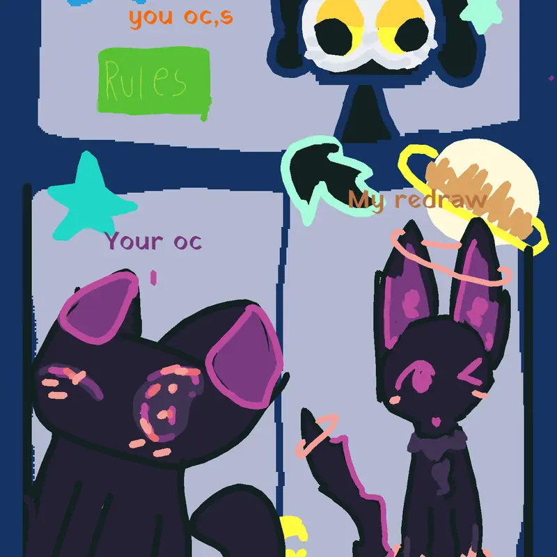 Redrawing ocs by @mr_random-star
