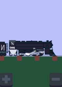 Steam train loses its side rods