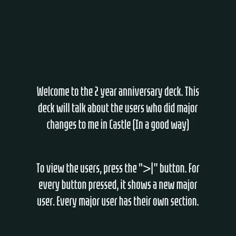 2nd Anniversary Deck by @Argindo