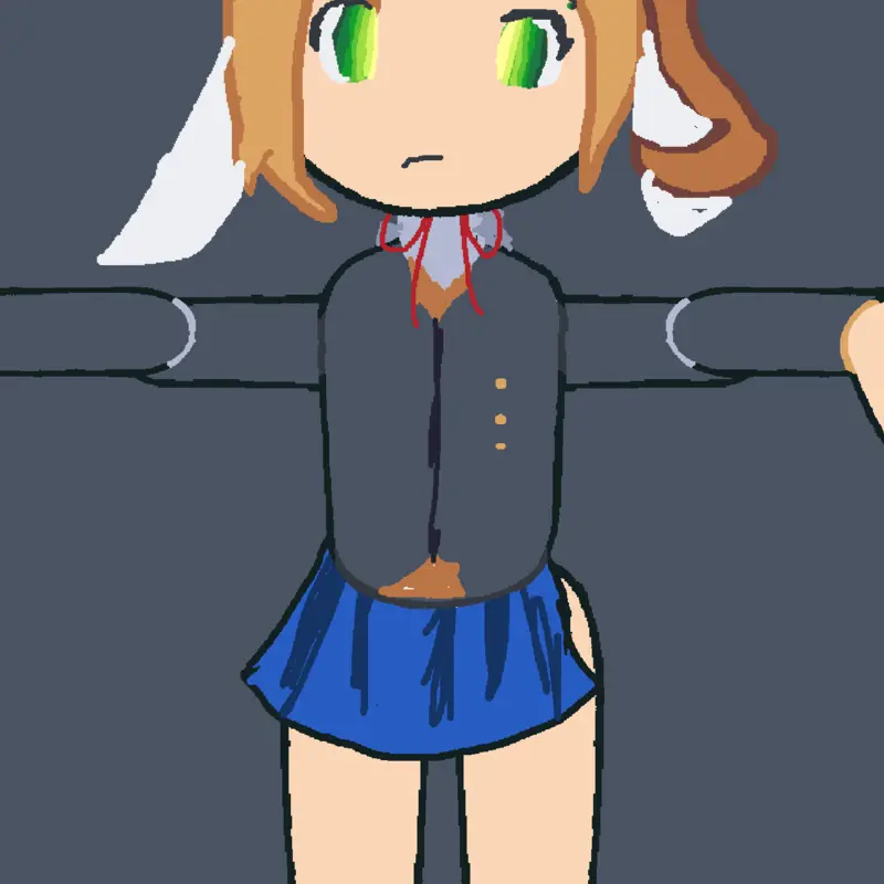 Monika ragdoll update by @ChocoUwU