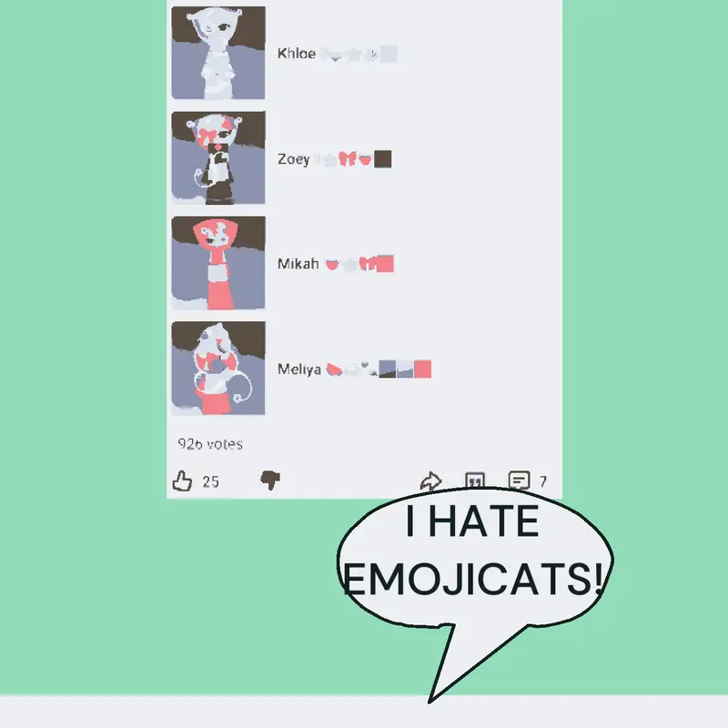 Hate Emojicats by @ShurikenCutyellowdummy