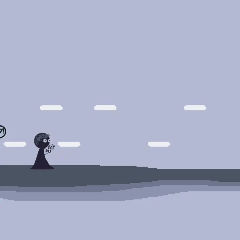 A simulation of an old video game! by @solmezly
