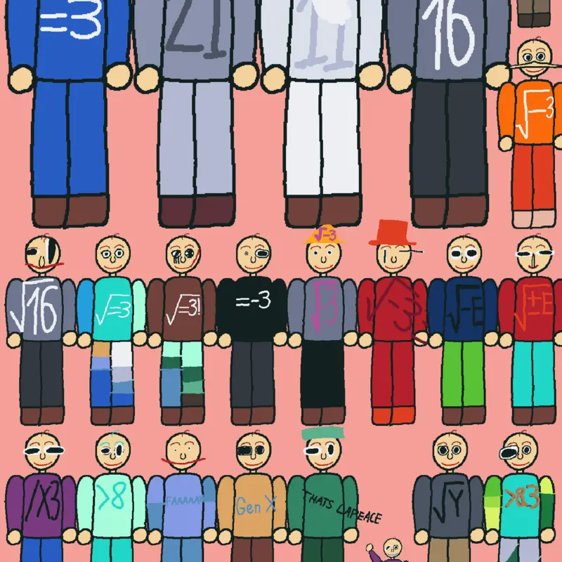 All Characters Numberslop by @MegaLilSquid