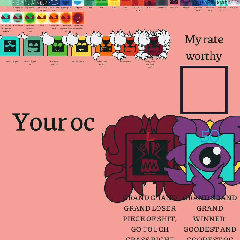 Rating your oc by @Rede_Tupi_Castle
