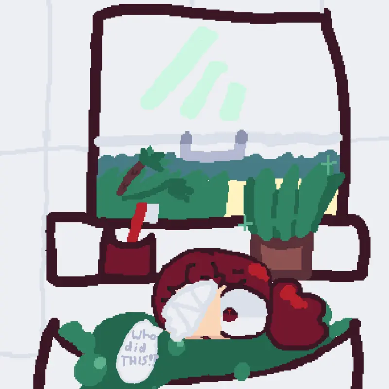 OH NO SHE IS IN HER BATH NAAAH- by @Olanimoni